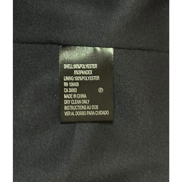 TAHARI ASL Asymmetric Collar Sheath Dress Navy Blue Cap Sleeve Career Office 8 - Picture 11 of 13